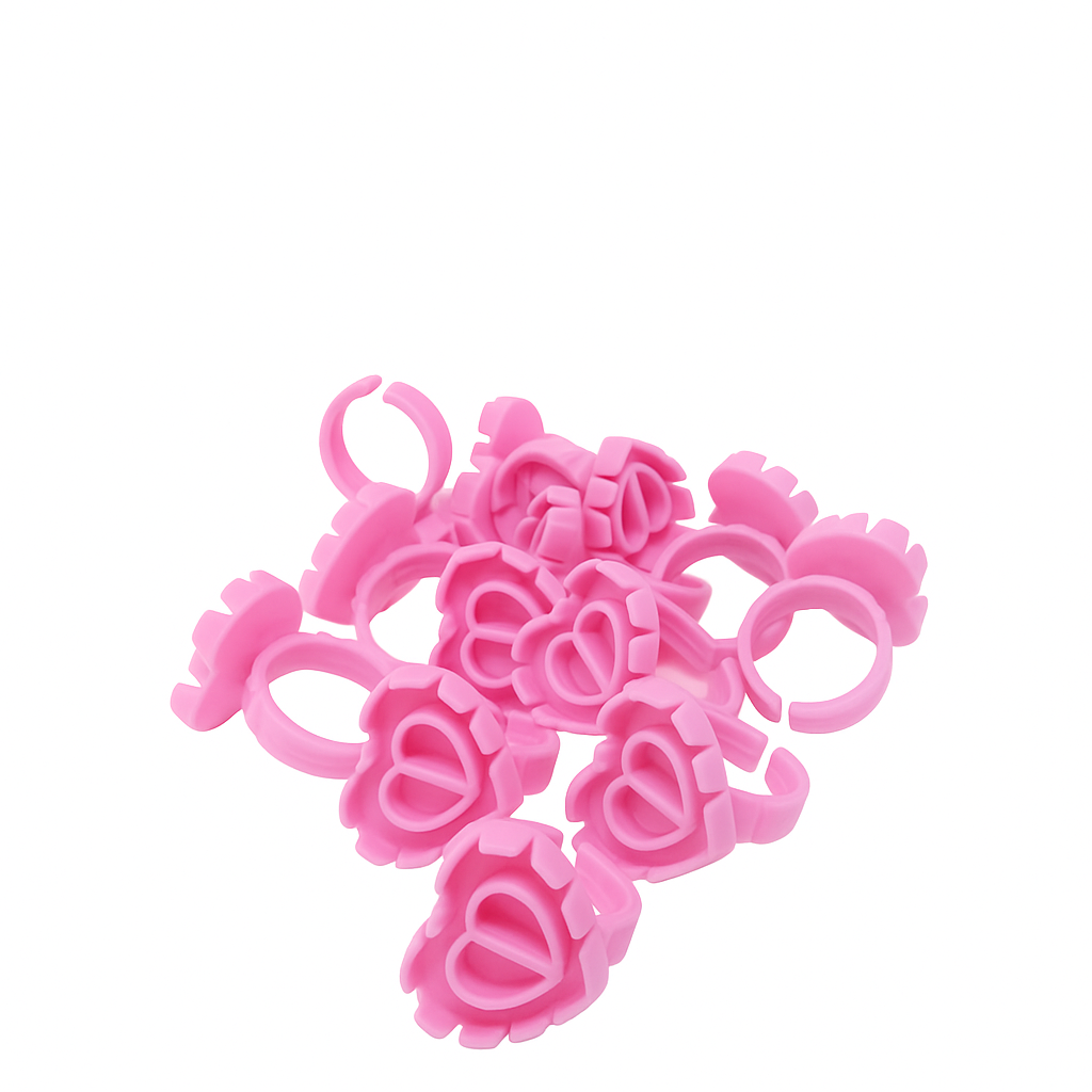 Heart shape glue rings